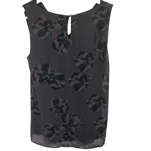 Ann Taylor Vtg 90's Y2k Cowl Neck Blouse Top Dark Floral Office Casual Lorelai - Picture 4 of 8